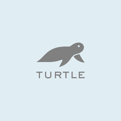 Abstract turtle logo icon design template 