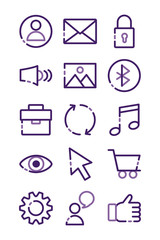 bundle of user interface set icons