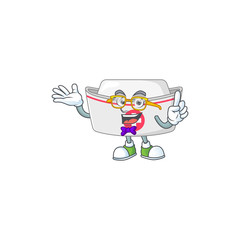Cartoon character design of Geek nurse hat wearing weird glasses