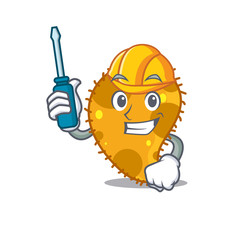 cartoon character of pseudomonas worked as an automotive