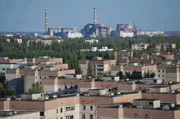 Ghost town Pripyat in Chernobyl zone