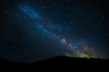 Fototapeta na wymiar Starry sky, space. Milky Way, starry constellation. Landscape and saver, Astrophotography