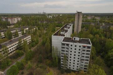 Ghost town Pripyat in Chernobyl zone