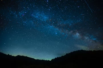 Fototapete Sternenhimmel A fabulous starry sky with the Milky Way, a screensaver for astrology, astronomy and horoscopes and zodiacs. A clear starry sky  © Anton
