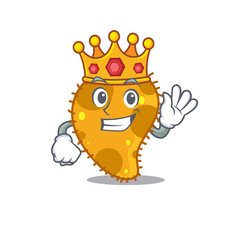 A Wise King of pseudomonas mascot design style