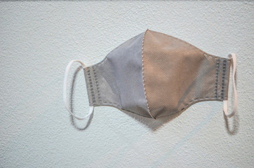 KN95 face mask on concrete background.KN95 can filers more 95 percent.