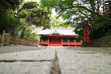 Fototapeta na wymiar 神社の石畳