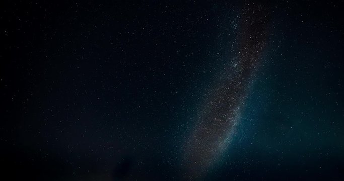Beautiful night sky Milky Way Time lapse with star trails