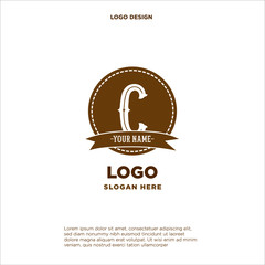 Stylish, sophisticated monogram design. Calligraphic elegant design of the logo of the letter C. Business sign for royalty, boutique, cafe, hotel, heraldry, jewelry, wine. Vector illustration