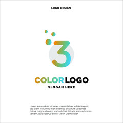 Fototapeta premium 3 letter logo, business logo design, vector icon.