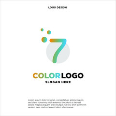 7 letter logo, business logo design, vector icon.