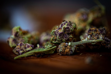 Cannabis macro photo