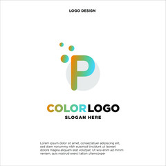 P letter logo, business logo design, vector icon.