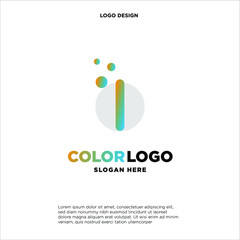 I letter logo, business logo design, vector icon.