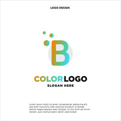 B letter logo, business logo design, vector icon.