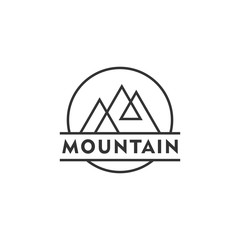 vintage mountain logo with a clean and unique concept