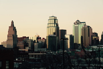 Kansas City vintage Stadtansicht