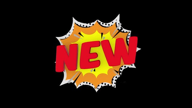 Sale word concept, NEW, for shopping, sales, advertising, discounts and promotion, comics looks. (alpha channel)