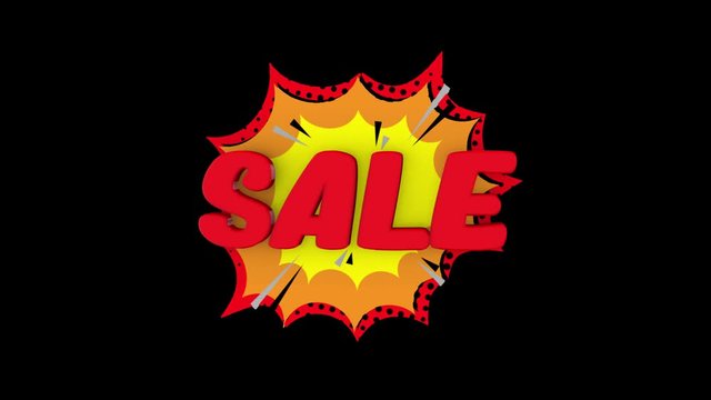 Sale word concept, SALE, for shopping, sales, advertising, discounts and promotion, comics looks. (alpha channel)
