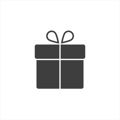 Gift box icon on isolate white. EPS10