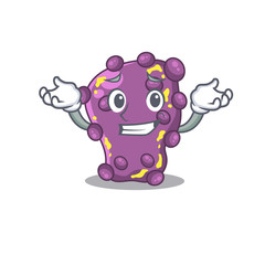 A picture of grinning shigella cartoon design concept