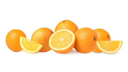 orange fruits isolated include clipping path on white background photo stack.