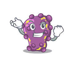A dazzling shigella mascot design concept with happy face
