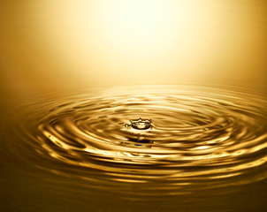 Golden water ripple #4