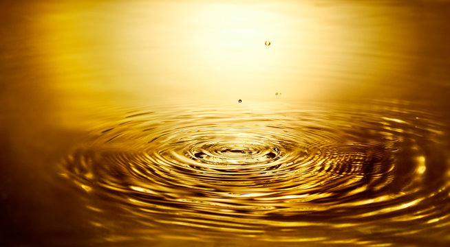 Golden water ripple #3