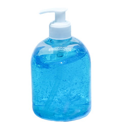 Bottle of hand sanitizer isolated on white backgrond.