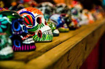 Fototapeta premium Calavera con color