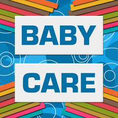 Baby Care Blue Colorful Circle Texture Lines Corners 