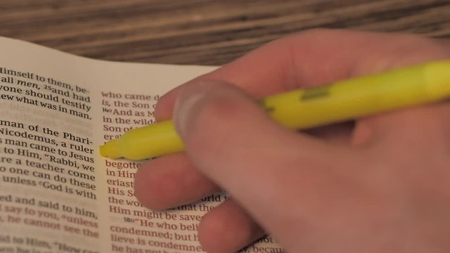 Highlighting John 3:16 in Holy Bible