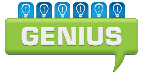 Genius Green Blue Comment With Bulbs On Top 