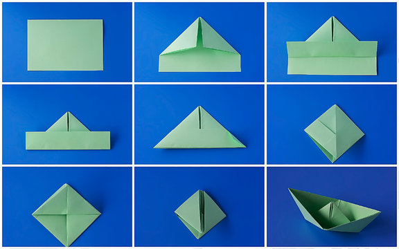 Step-by-step instructions for creating a paper boat