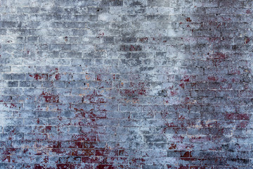 Red White Wall Background. Old Grungy Brick Wall Horizontal Texture. Brickwall Backdrop. Stonewall...