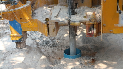 The machine is drilling artesian wells.