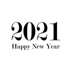 Happy New Year 2021 Design Template. Modern Design for Calendar, Invitations, Cards or Prints.