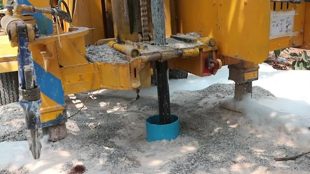 The machine is drilling artesian wells.