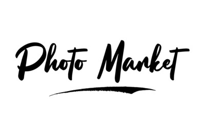 Photo Market Calligraphy Black Color Text On White Background