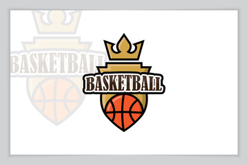 basketball logo and icon vector illustration design template