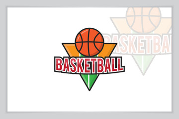 basketball logo and icon vector illustration design template