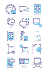bundle of delivery service icons