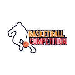 basketball logo and icon vector illustration design template