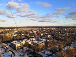 sunset over the river