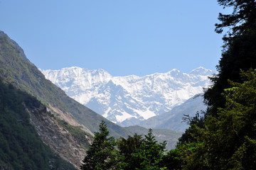 Fototapeta na wymiar mountain landscape in the Himalaya