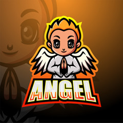 Angel boy mascot esport logo design © frescostudio