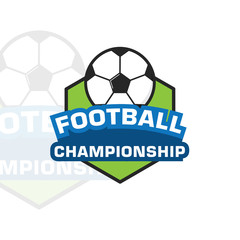 Obraz premium football logo and icon vector illustration design template