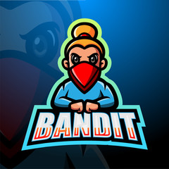 Bandit mascot esport logo design