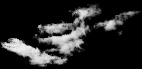 Cloud on black background for easy use with 